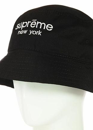 Стильная черная панама  supreme супреме мужская женская