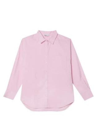 Рубашка блуза оверсайз розовая oversize stradivarius оригинал2 фото