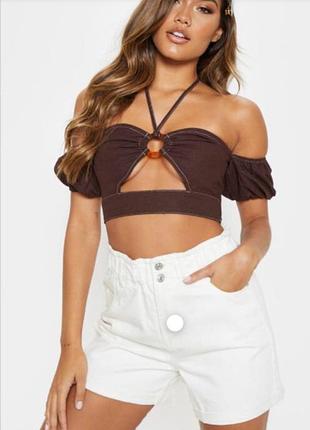 Prettylittlething кроп топ