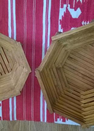 Уникальные деревянные конфетницы комплект из двух штучек