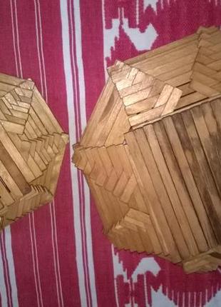 Уникальные деревянные конфетницы комплект из двух штучек5 фото