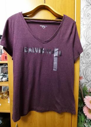 Футболка Calvin K50K508871 Big & Tall Olivgrön sweatshirt med stor logga оригинал