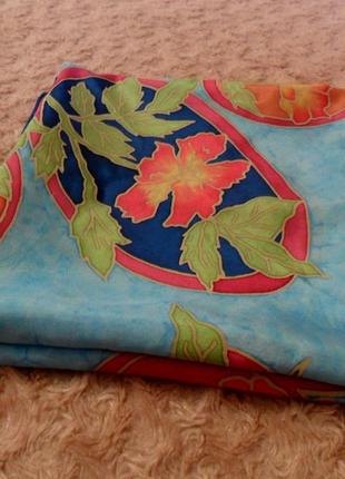 Большой, шелковый платок батик2 фото