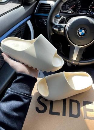Тапки тапочки yeezy slide bone шлепки