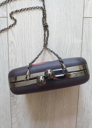 Маленькая сумочка-кошелек клатч с ярким принтом2 фото