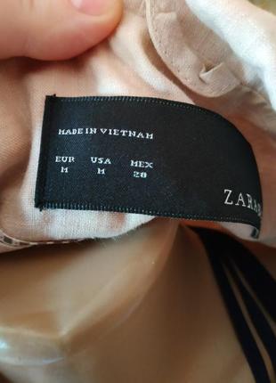 100% лен!! отличный жакет р.м от zara basic3 фото