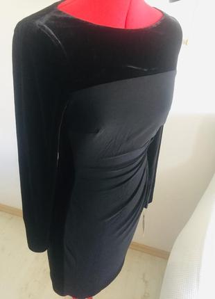 Базовое платье по фигуре средней длины с длинными рукавами s-m3 фото