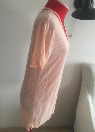 Розовая женская футболка "гранж" с прорезами ( сша ): м6 фото