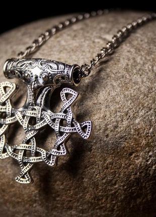 Срібний чоловічий амулет хрест вікінгів