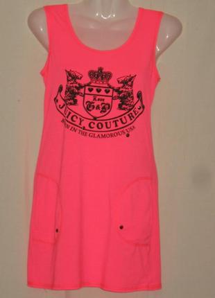 Плаття - сарафан рожеве. міні. пряме. 38 р-н. з кишенями.1 фото
