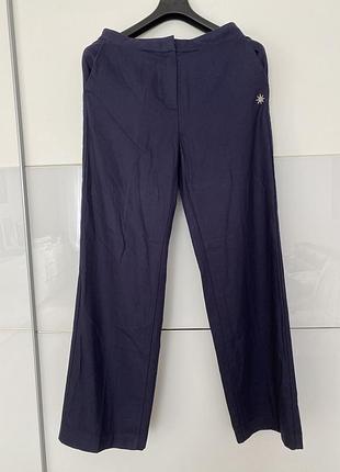 Крутые шерстяные синие брюки mochino s -m новые