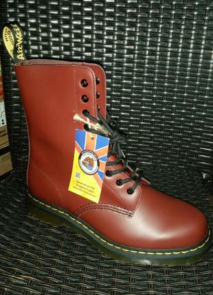 Ботинки dr. martens 1490 cherry red smooth 11857600 чоловічі жіночі