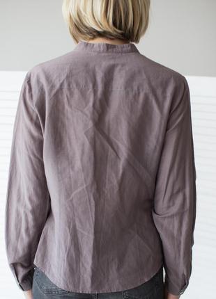 Красивая рубашка-блуза laura ashley пудрово-сиреневого цвета с вышивкой.4 фото