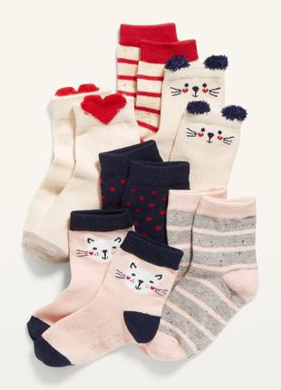 Дитячі шкарпетки, шкарпетки для дівчинки old navy, р. 6-12 і 12 - 24 м