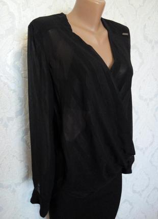 Брендовая черная блуза5 фото