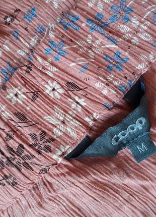 Пудровая ярусная юбка макси в мелкий цветочный принт coop(размер 38-40)4 фото