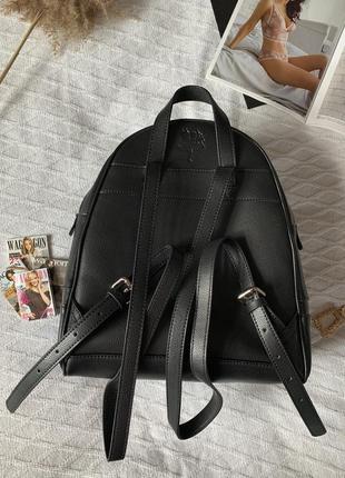 Швейцарский кожаный рюкзак чёрный angelo fortuna7 фото