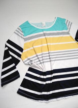 Яркий, легкий лонгслив/кофточка в полоску