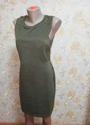 Платье миди с гипюром