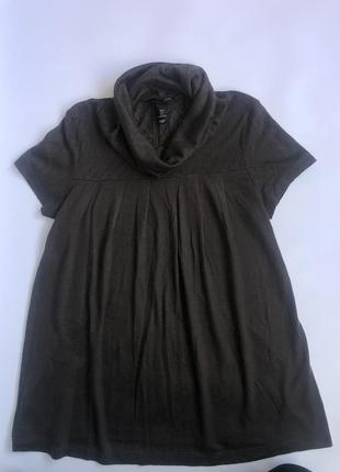 Кофта, футболка с воротником свободного пошива расклешенные от груди  к низу7 фото