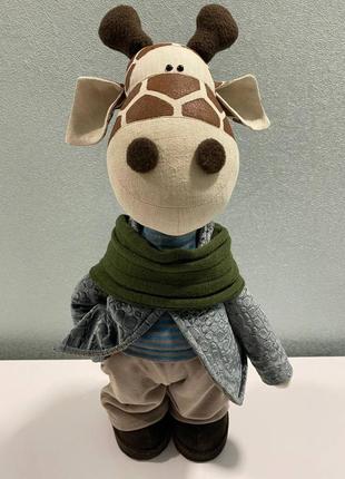 Текстильна іграшка жираф-хлопчик5 фото