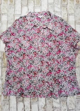 Рубашка блуза в цветочный принт