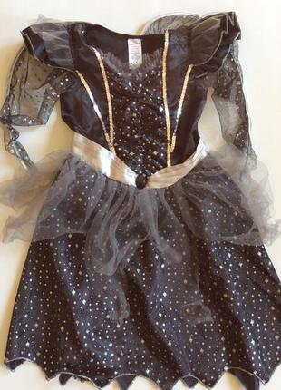 Карнавальное платье ведьмы колдуньи волшебницы на 5-8 лет