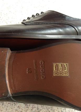 Класические чёрные мужские полностью кожаные туфли /43/brend primo italy6 фото