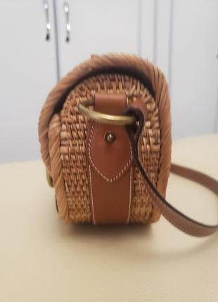 Сумка солом'яний , шкіра 6