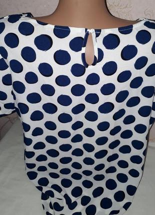 Блуза с коротким рукавом в горохи размер евро 38 тсм tchibo3 фото