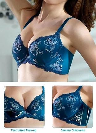 75-b роскошный корсетный бюст с вышивкой triumph butterfly
