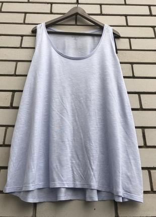 Голубая майка большого размера батал вискоза marks&spenser