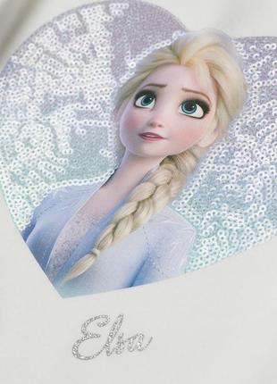 Футболка блуза h&m с длинным рукавом 134-140 см холодное сердце эльза frozen elsa нарядная3 фото