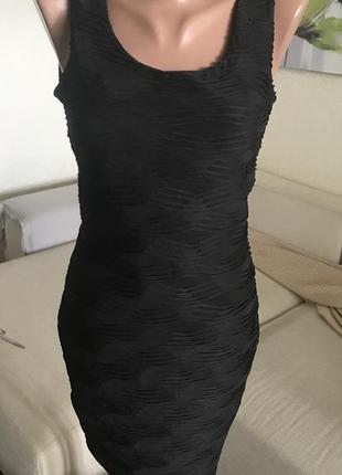 Черное короткое трикотажное платье zara3 фото