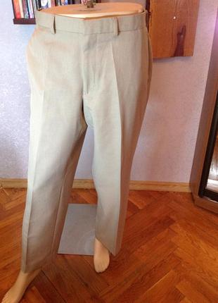 Комфортные, лёгкие брюки бренда marks & spencer, р. 521 фото