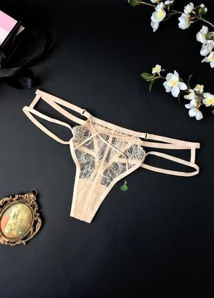 Трусики стринги very sexy micro & lace crystal detail thong panty  оригинал