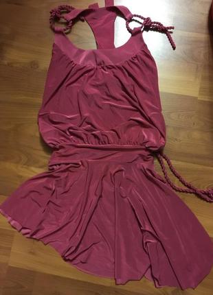 Асиметричне літнє плаття фуксія