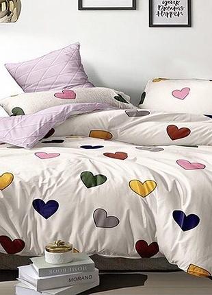 Постельное белье с простыней на резинке ранфорс