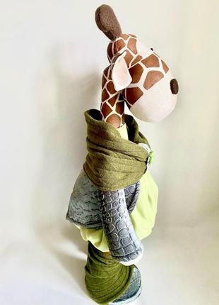 Игрушка текстильная жираф- девочка2 фото