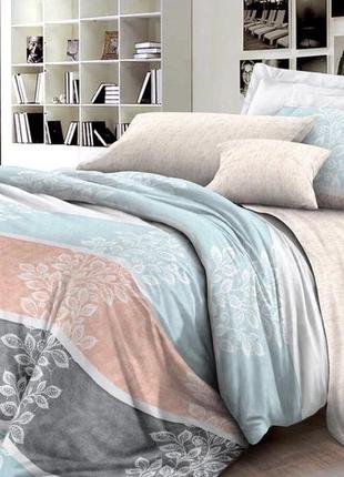 Постільна білизна з простирадлом на резинці ранфорс