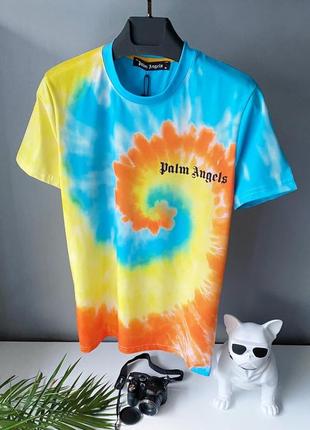 Футболка мужская с принтом palm angels турция / футболка-поло с надписью палм ангелс