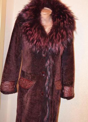 Шубка мутон-ягненок-бордо