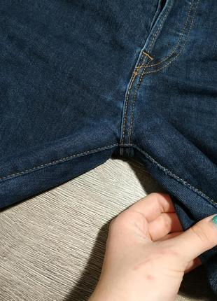 Темное-синие джинсы denim & skinny  базовые h&m5 фото