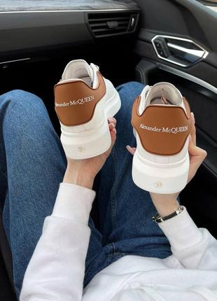 🥰alexander mcqueen premium white beige🥰женские кроссовки маквины, александр маквин2 фото