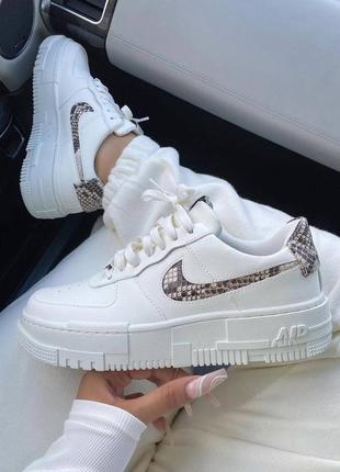Nike air force pixel sneakeskin, кроссовки белые женские найк пиксель