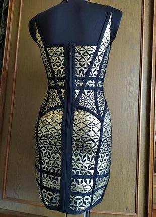 Бандажное плотное платье резинка4 фото