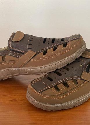 Туфли мужские летние коричневые - туфлі чоловічі літні коричневі3 фото