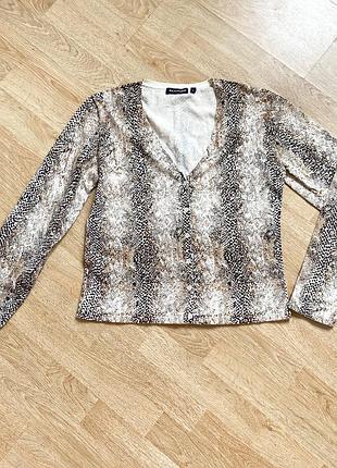 Трикотажний джемпер blanche зі зміїним принтом розмір l