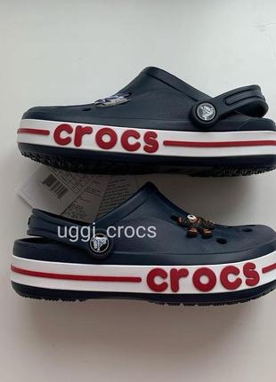 Темно синие шлепанцы крокс сабо баябэнд - crocs bayaband clog navy4 фото