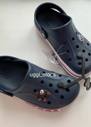 Темно синие шлепанцы крокс сабо баябэнд - crocs bayaband clog navy2 фото